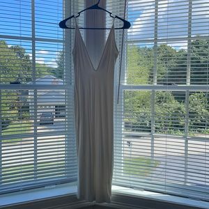 Naked Wardrobe off v-cut midi dress. Size small.